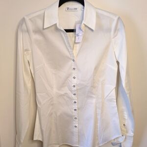 Office Siren Button Down Top Y2K